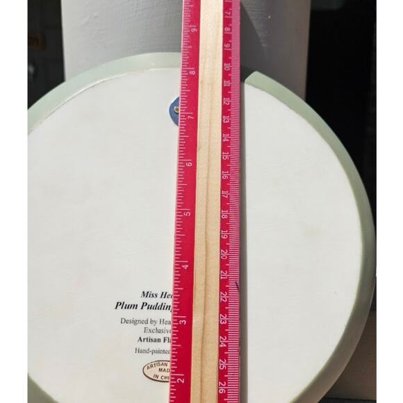 DISCOUNTED! NEW Vintage Miss Heather's Plum Pudding Snowman Decor 3D 8" no box - Picture 7 of 7